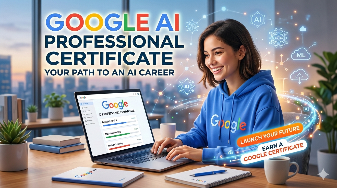 You are currently viewing Google AI Professional Certificate Course: अब 10 घंटे में सीखें AI और पाएं गूगल सर्टिफिकेट!